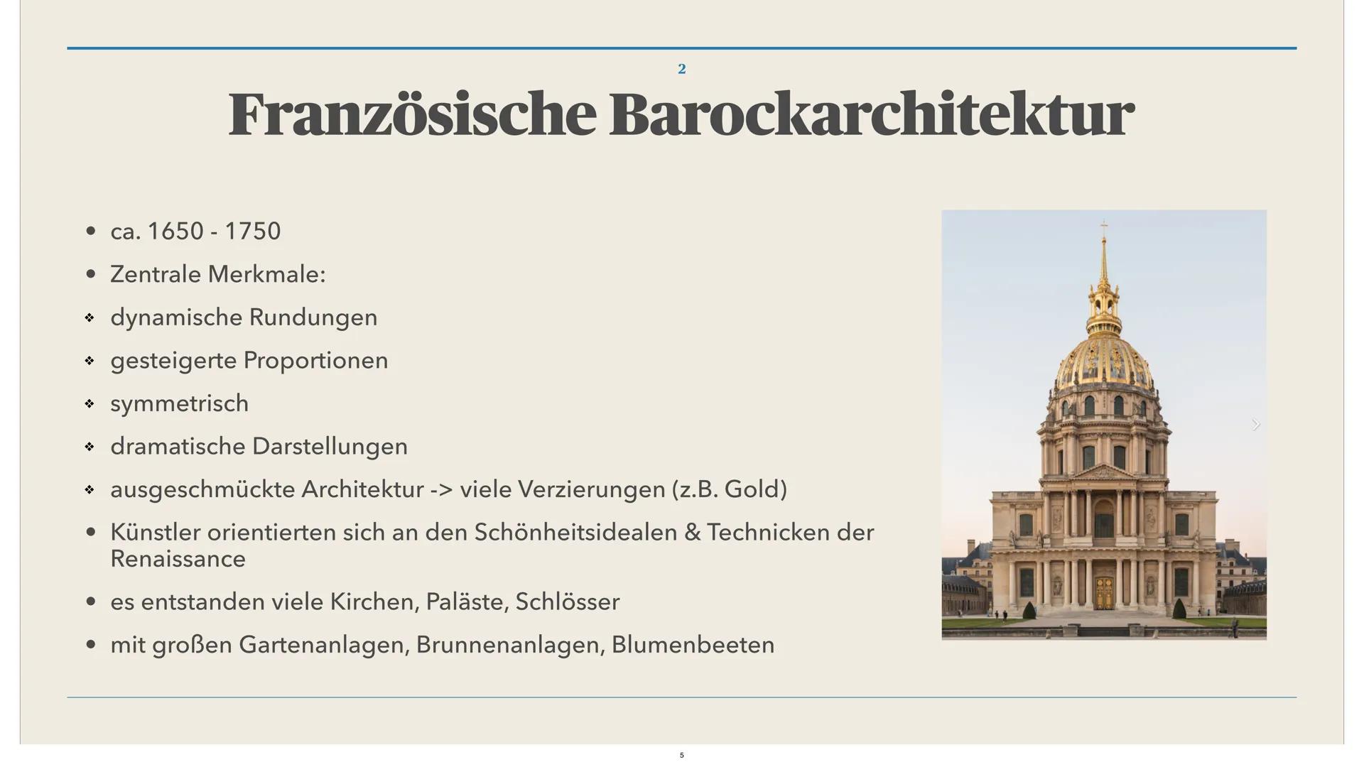 103000
424
in
Schloss Versailles
FLORE 1. Allgemeine Informationen
2. Baustil: Französische Barockarchitektur
3. Vorgeschichte / Zweck
4. Ga