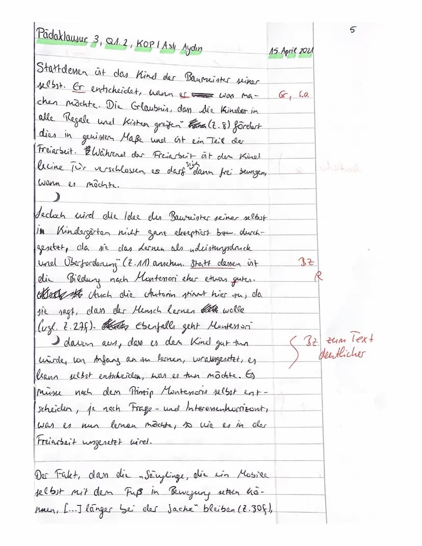 Klausur Nr.3
Jahrgangsstufe Q1.2
Name: ASLI
Teilleistungen - Kriterien
a) Inhaltliche Leistung
Auf. 1
Auf. 2
ANFORDERUNGEN
Der Prüfling
15.0