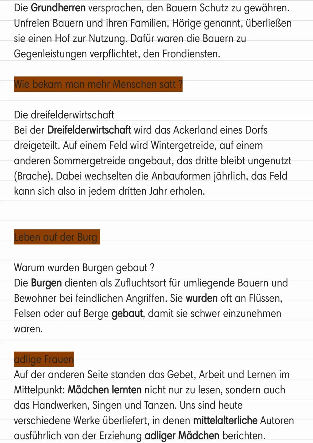 Leben im Mittelalter
- Leben af dem Lande
-Leben auf der Burg
-Leben im Kloster
Leben auf dem Lande
Wie sah ein mittelalteriches Dorf aus
- 