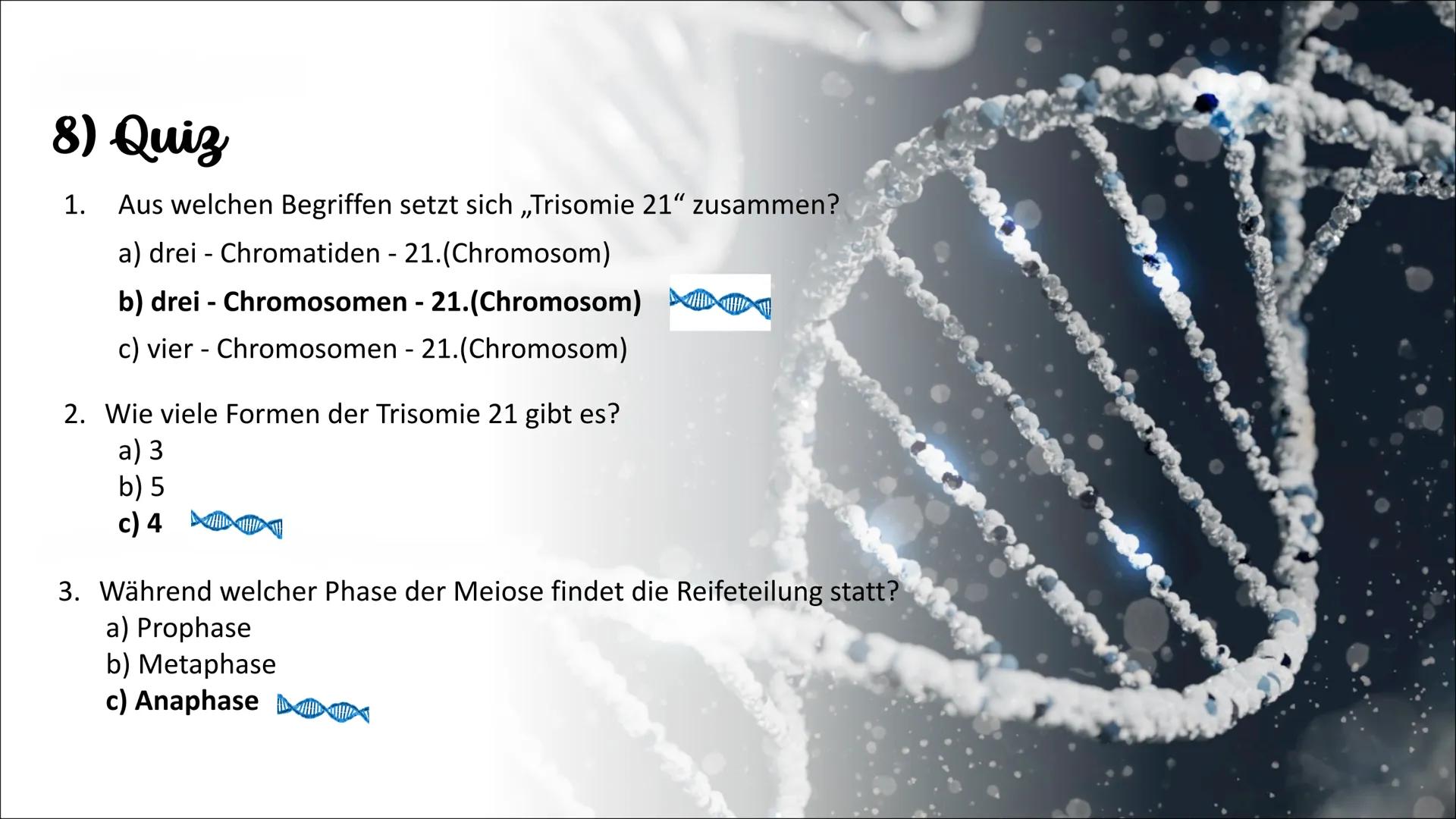 Genetik
Die Erbkrankheit „Trisomie 21"
Weronika Konopka 10a- Biologie Gliederung
1. Einführung
2. Erklärung
3. äußerliche Merkmale
3.1. gesu