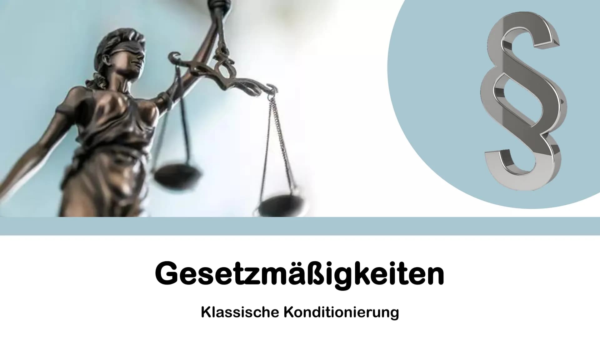 Gesetzmäßigkeiten
Klassische Konditionierung
a Grundsätze des klassischen
Konditionierens:
• Voraussetzung für eine Konditionierung ist, das