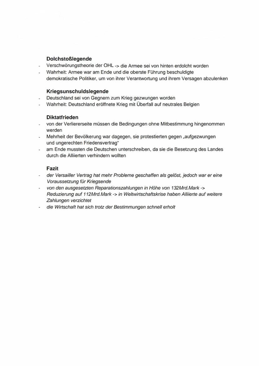 in
Versailler Friedensvertrag
10.01.1920 Versailler Vertrag-
Friedensvertrag nach dem 1. Weltkrieg
Allgemeines
Endpunkt des ersten Weltkrieg