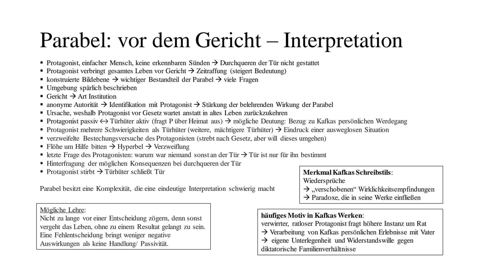 Franz Kafka Franz Kafka
Selbstbild
"Grundgefühl der Nichtigkeit" „Kopfmensch"
▪ sein Schreiben ist das Einzige, was er hat; ohne ist er nich