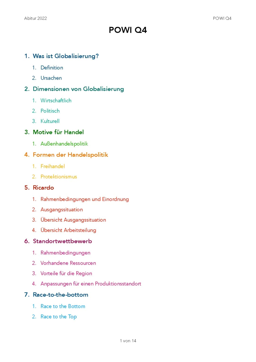 Abitur POWI Grundkurs Q4 