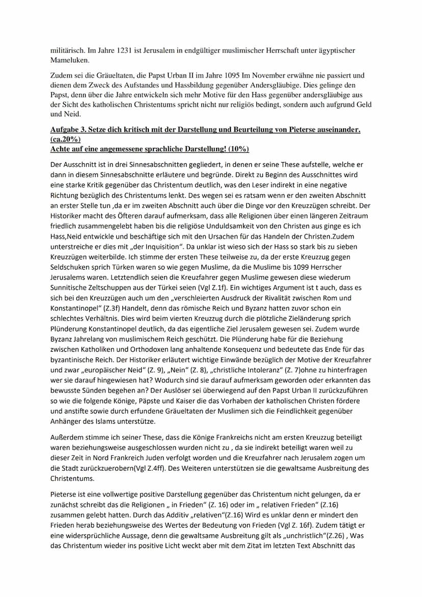 Geschichte GK 11
2.Klausur
Aufgabe 1: Analysiere den folgenden Text, indem du ihn einleitest und die Hauptaussagen und
den Argumentationsgan