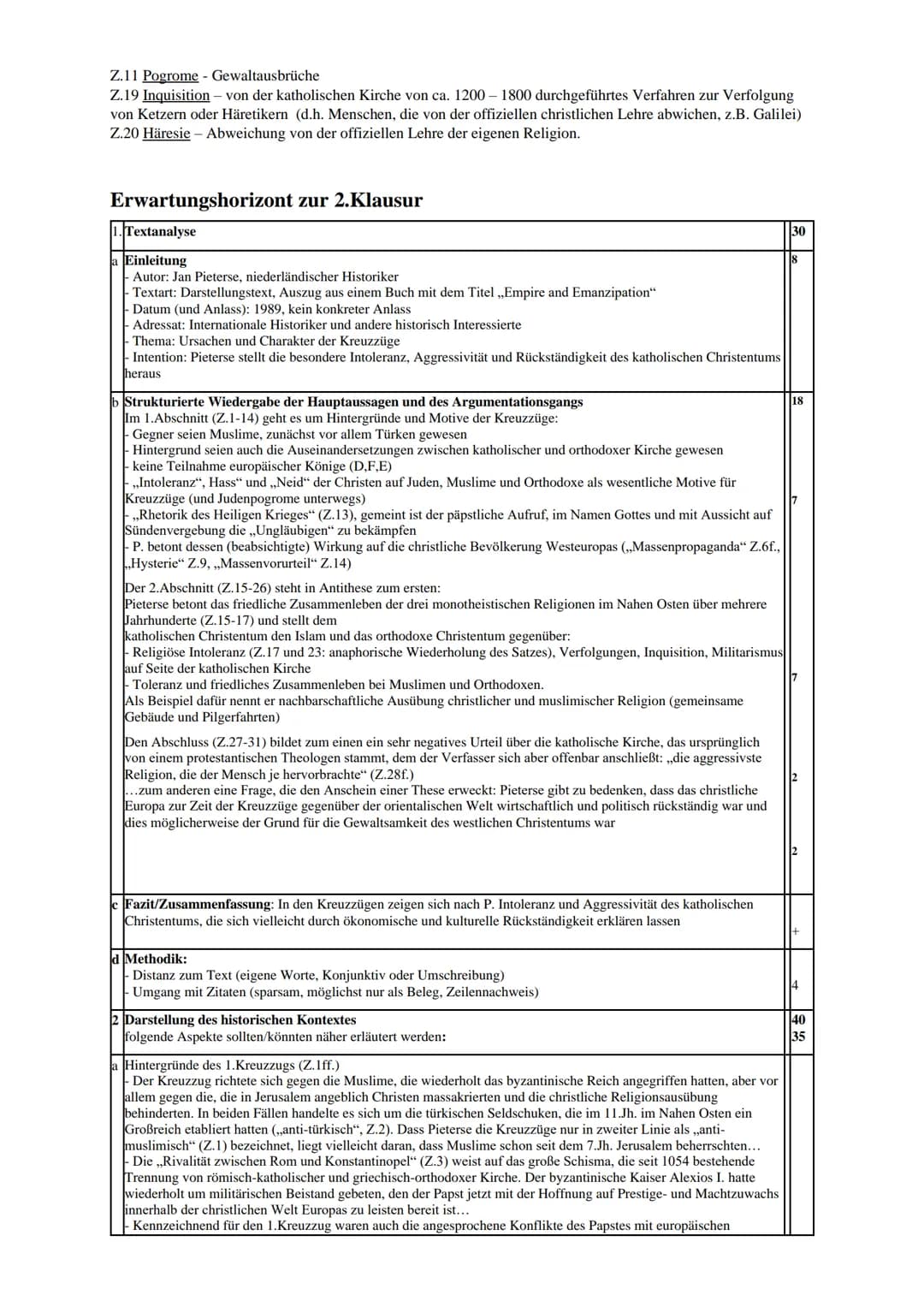 Geschichte GK 11
2.Klausur
Aufgabe 1: Analysiere den folgenden Text, indem du ihn einleitest und die Hauptaussagen und
den Argumentationsgan