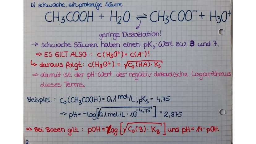 CHEMIE
Abiturvorbereitung:
Säuren und Basen SAURE-BASE-CHEMIE
1. pH-WERT - BERECHNUNGEN
a)starke, einprotonige Säure
HI + H₂O
Beilmittelstar