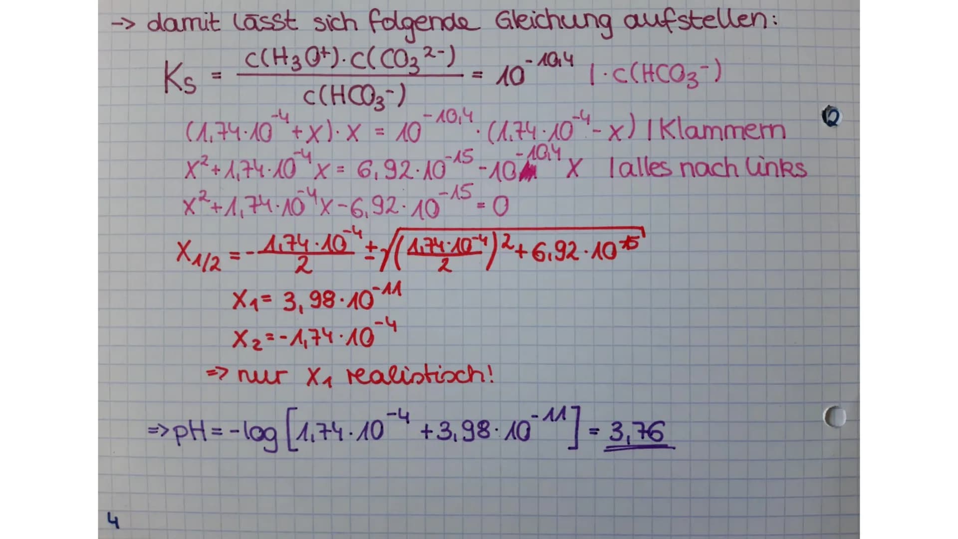 CHEMIE
Abiturvorbereitung:
Säuren und Basen SAURE-BASE-CHEMIE
1. pH-WERT - BERECHNUNGEN
a)starke, einprotonige Säure
HI + H₂O
Beilmittelstar