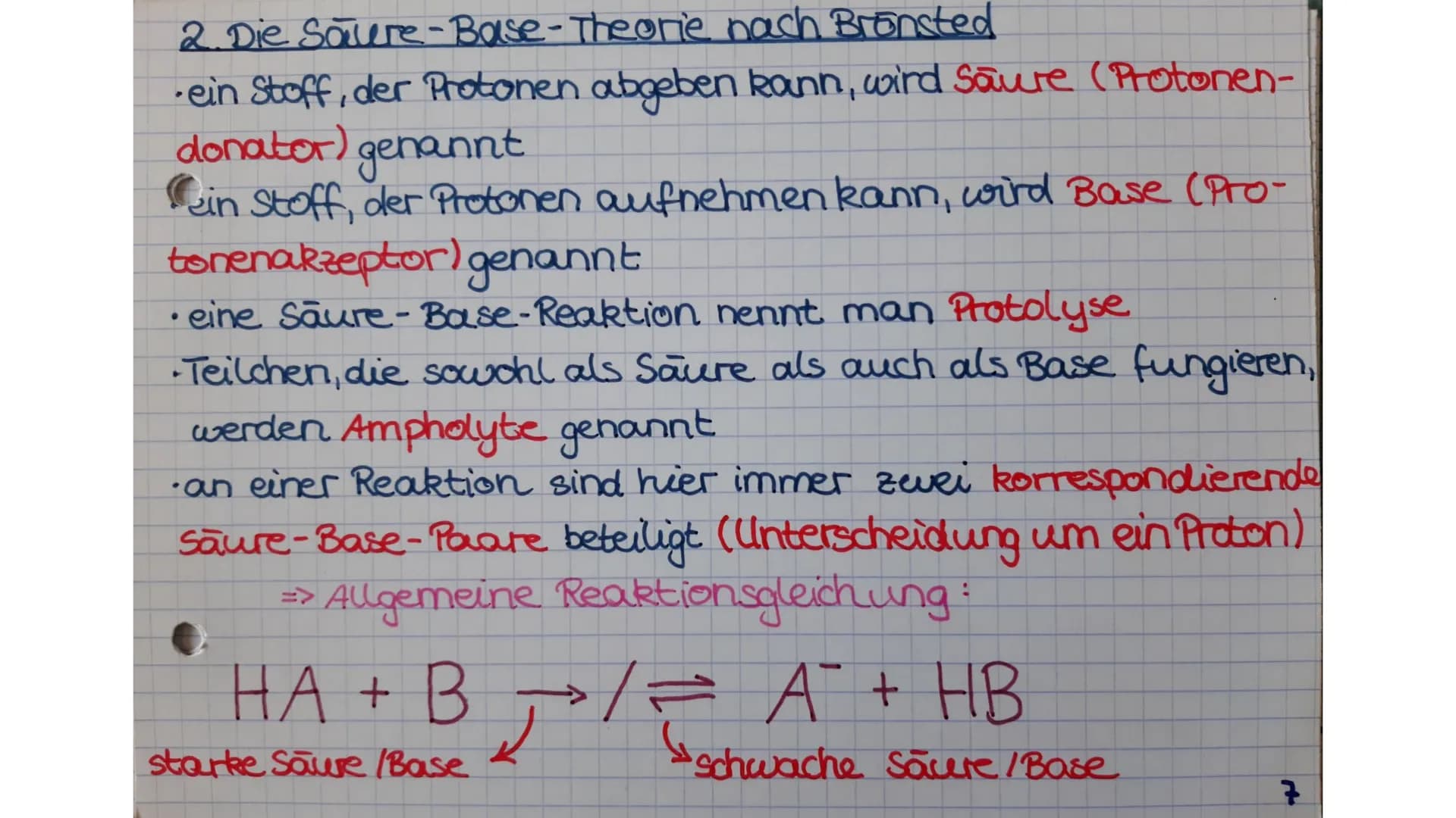CHEMIE
Abiturvorbereitung:
Säuren und Basen SAURE-BASE-CHEMIE
1. pH-WERT - BERECHNUNGEN
a)starke, einprotonige Säure
HI + H₂O
Beilmittelstar