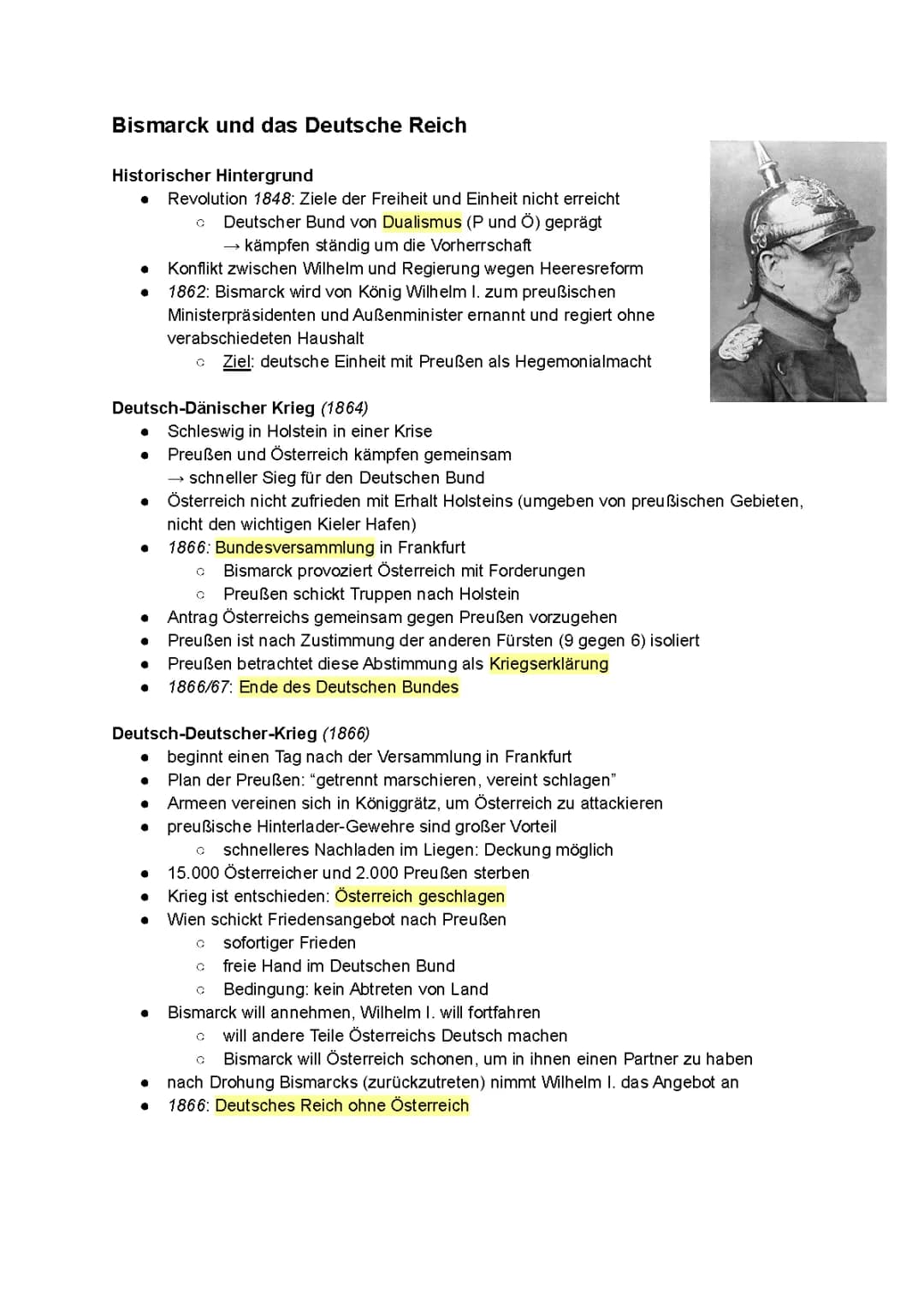 Bismarck und das Deutsche Reich