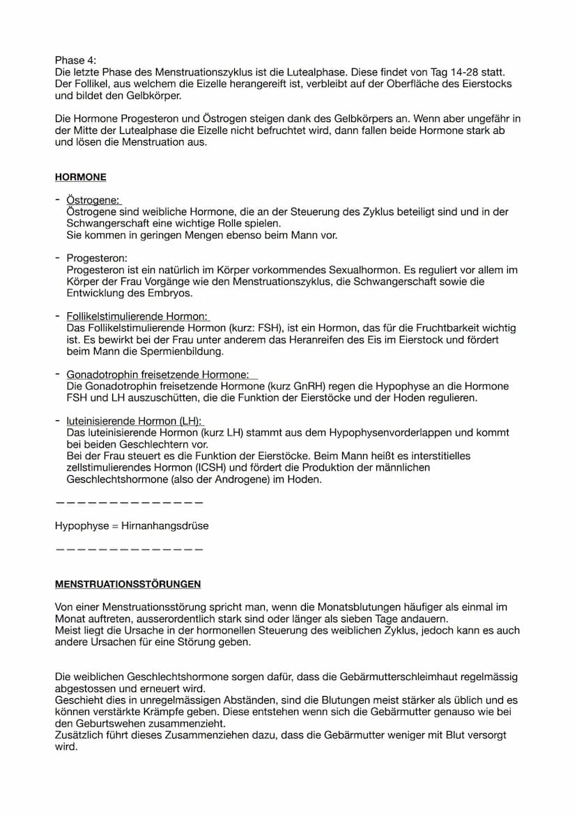 Definition:
Handout Periode
Die Periode ist eine Blutung die in der Pubertät mit der Menarche (= 1. Periode) einsetzt und in den
Menopause (