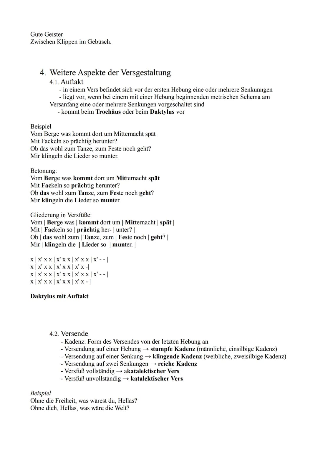 1. Die Strophe
1.1 Strophen
- sind Verbindungen aus Versen
- geschlossene Einheit
- je nach Anzahl der Verse Bezeichnung als: Zweizeiler, Dr
