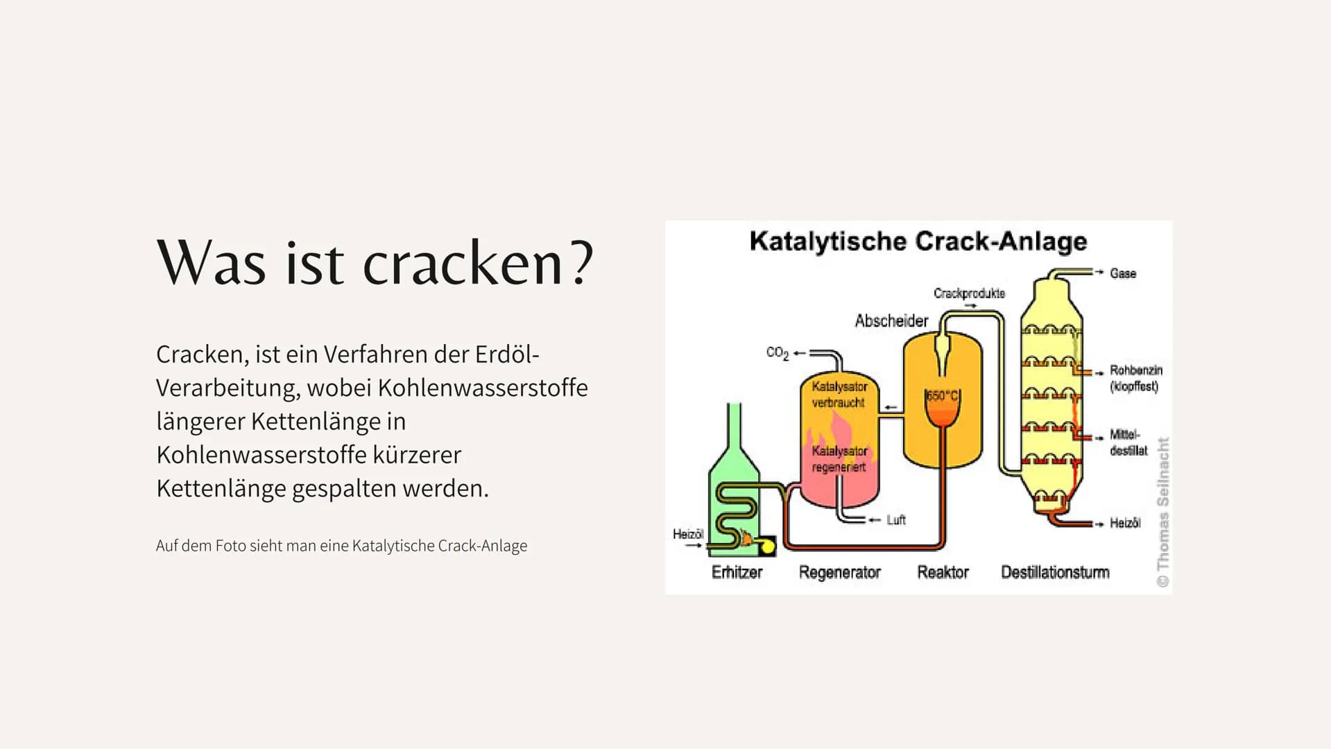 Das
Cracken von Erdölen
Leah Blatt, Sara Ganser Inhalt
ir i
ir i
gr
Was ist cracken?
Katalytisches cracken
Warum crackt man erdöl
Erste mal 