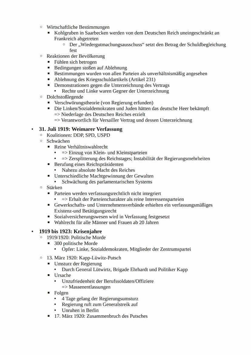 Historischer Kontext (Text) – Weimarer Republik
Der Autor(in) beleuchtet und kommentiert in seiner Darstellungen einige historische Sachverh