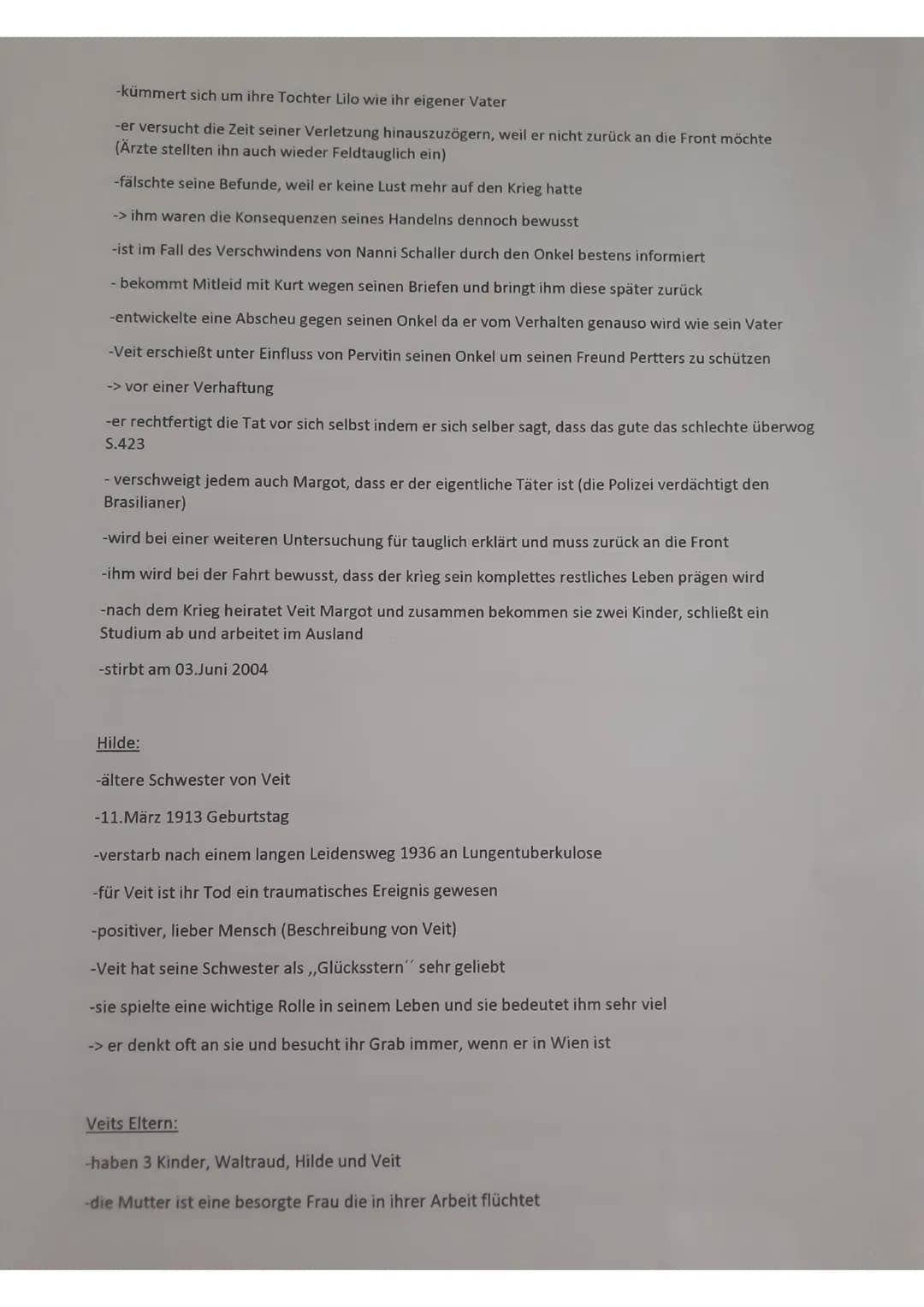 Charakterisierungen Unter der Drachenwand
Veit Kolbe:
-Hauptfigur des Romans es wird von ihm in Form von Tagebucheinträgen geschrieben
-am 2