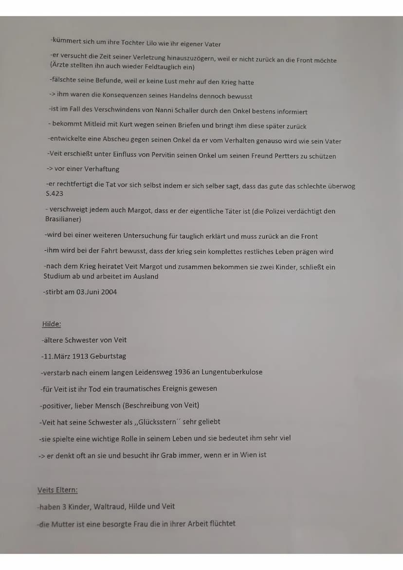 Charakterisierungen Unter der Drachenwand
Veit Kolbe:
-Hauptfigur des Romans es wird von ihm in Form von Tagebucheinträgen geschrieben
-am 2