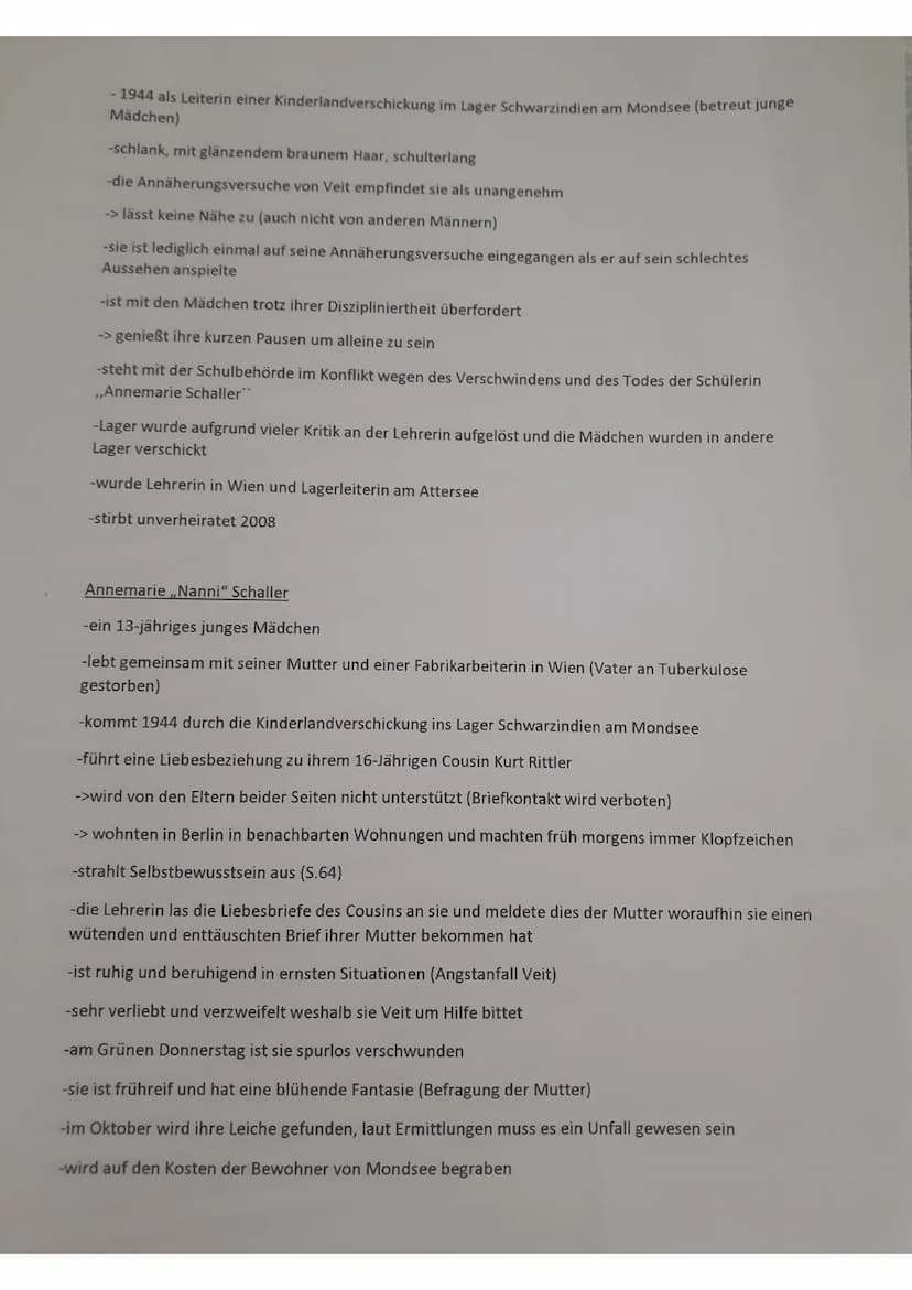Charakterisierungen Unter der Drachenwand
Veit Kolbe:
-Hauptfigur des Romans es wird von ihm in Form von Tagebucheinträgen geschrieben
-am 2
