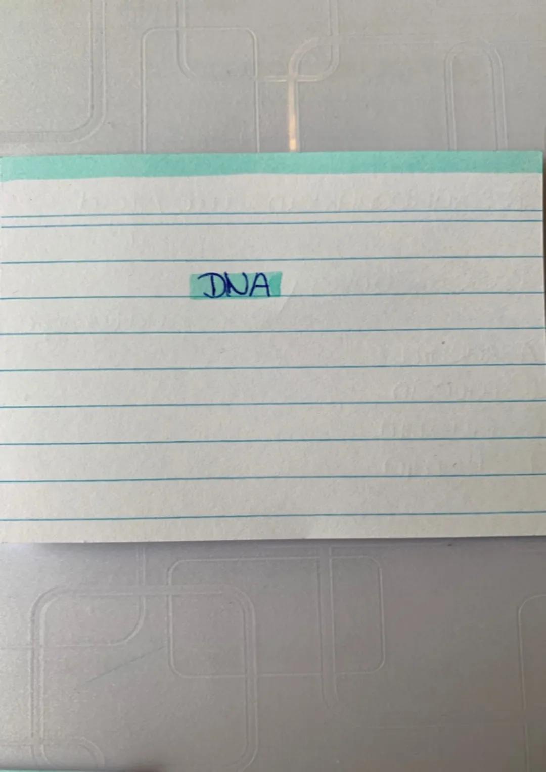 DNA Desoxyribonukleinsäure/acid

Base-Zucker
Phosphatgruppe

A-Adenin
C-Cytosin
A=T
G-Guanin
C$\equiv$G
T-Thymin
$\uparrow$wasserstoff-
brüc