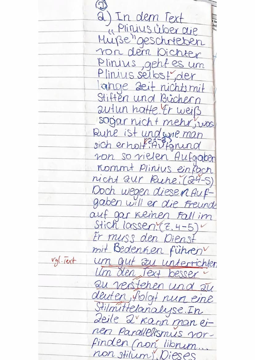(
Plinius über die Muße
1
2
3
4
5
6
7
C. Plinius Urso suo salutem
Olim non librum in manus, non stilum sumpsi. Olim nescio, quid sit otium, 