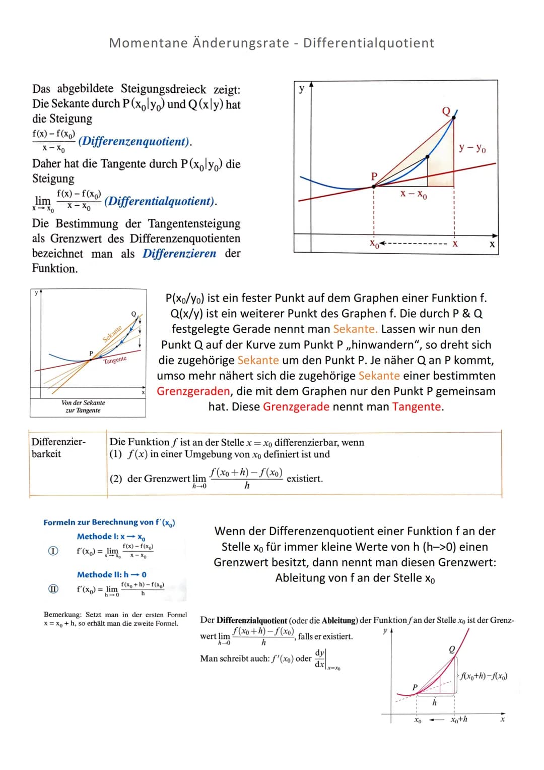 Analysis
Definition 1.10
Eine Funktion mit der Gleichung
f(x) = ax + an ₁-1 + ... a₁x + a
heißt ganzrationale Funktion oder
Polynom vom Grad