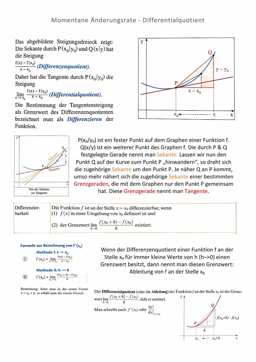 Analysis
Definition 1.10
Eine Funktion mit der Gleichung
f(x) = ax + an ₁-1 + ... a₁x + a
heißt ganzrationale Funktion oder
Polynom vom Grad