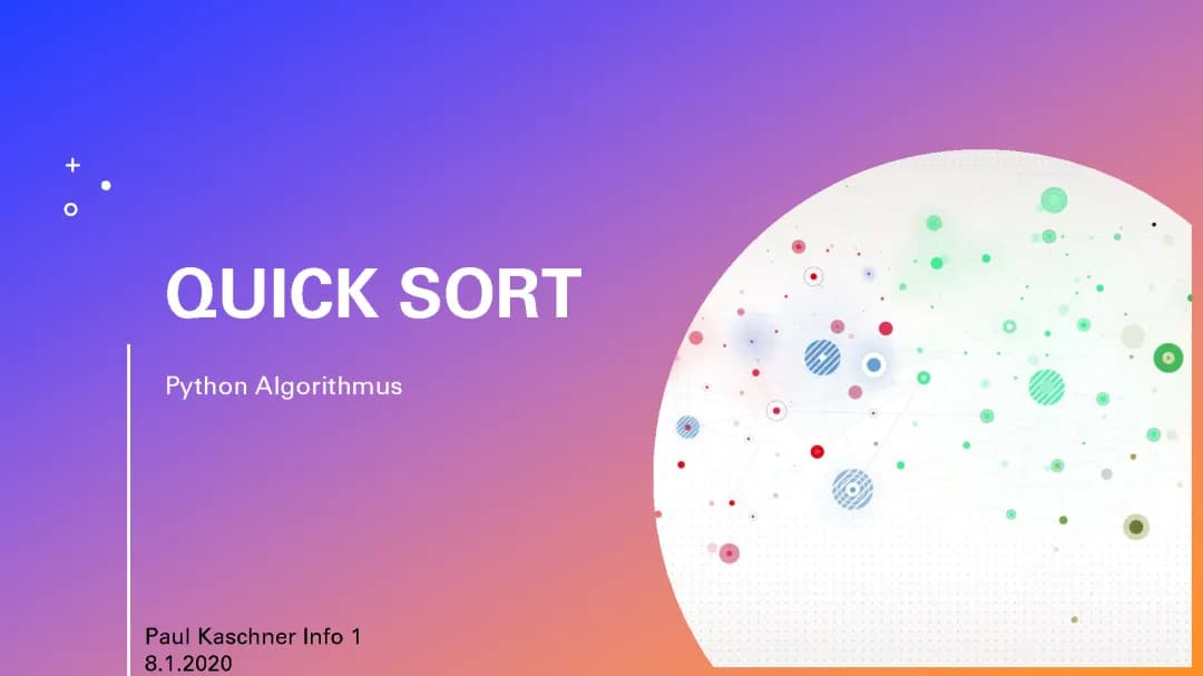 Suchen und Sortieren / Quicksort /Selectionsort