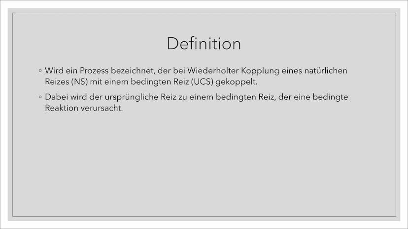 KLASSISCHE KONDITION
1966
Frances Kutz
FOS21 Themen
• Definition
O
Allgemein
• Was wird bei einer Klassischen Kondition gelernt
• Pawlow
O
O