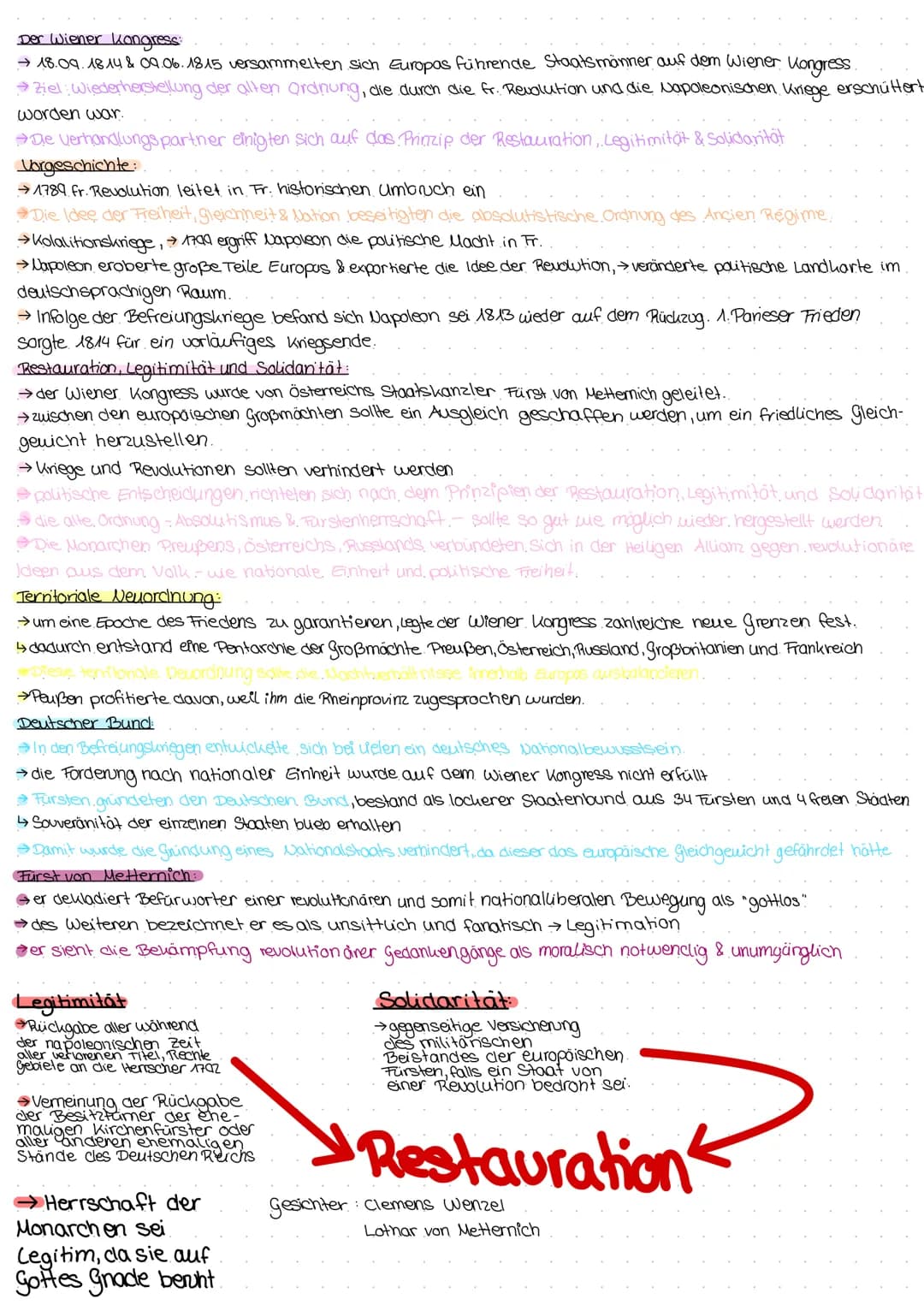 Geschichtsklausur 2
Definition:
Nation: • seit dem 18. Jahrhundert, eine große Gruppe von Menschen mit gleicher Abstammung, Geschichte, Spra