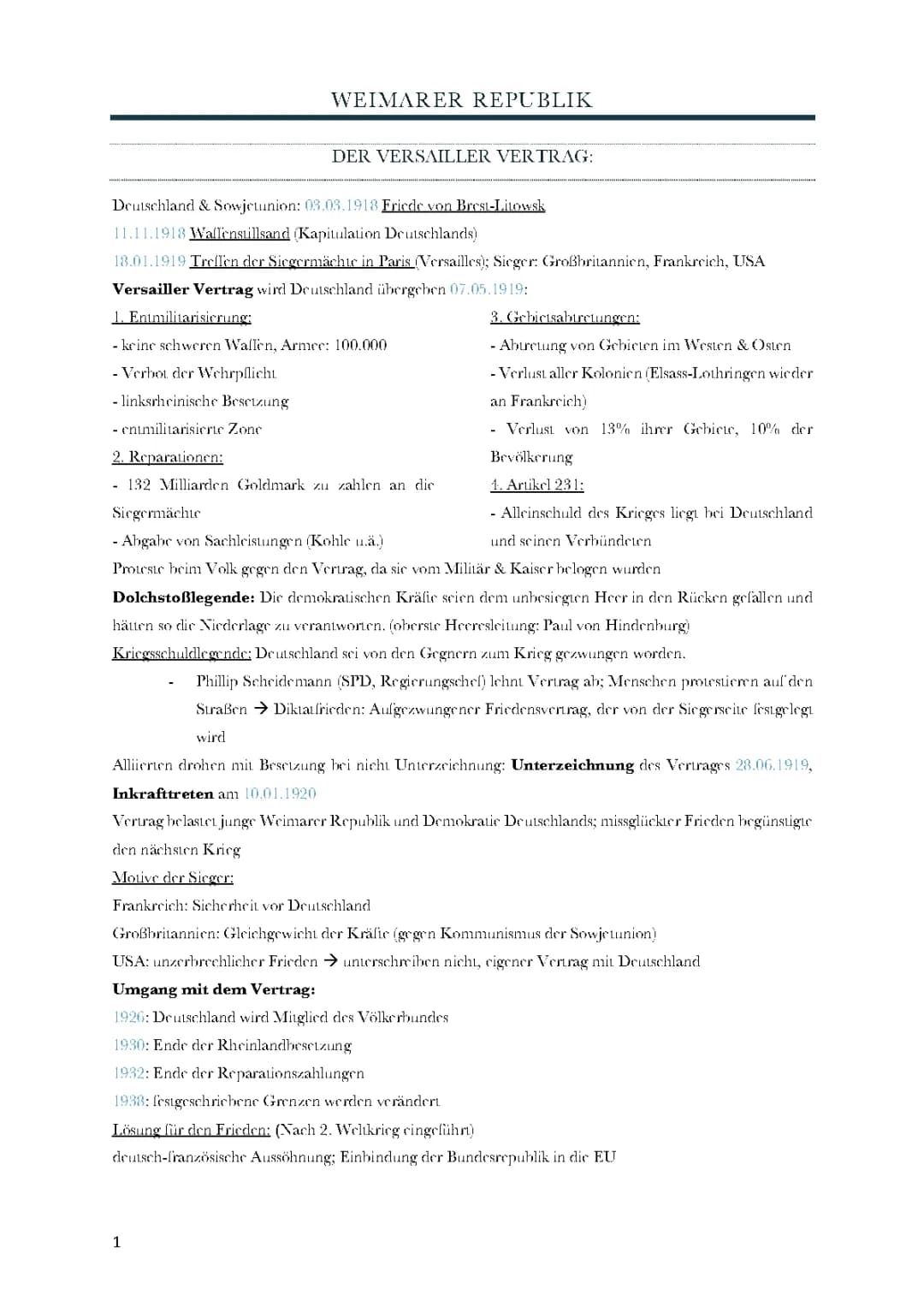 Weimarer Republik