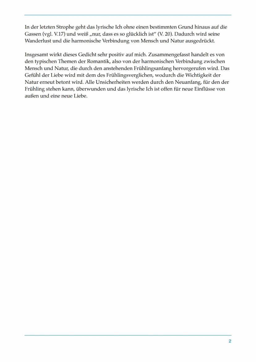 Gedichtanalyse
,,Neue Liebe" von Joseph von Eichendorff
In dem Gedicht,,Neue Liebe" von Joseph von Eichendorff aus dem Jahr 1837 geht es um
