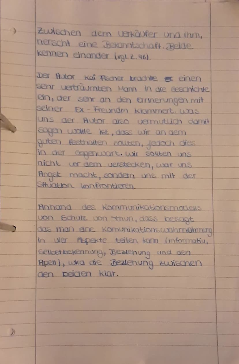 Kai Fischer: Erinnerungangebote
In der Kurzgeschichte, Erinnerungsan-
gebote" von Kai Fischer im Jahr 2002
in Hamburg geschrieben wurde und

