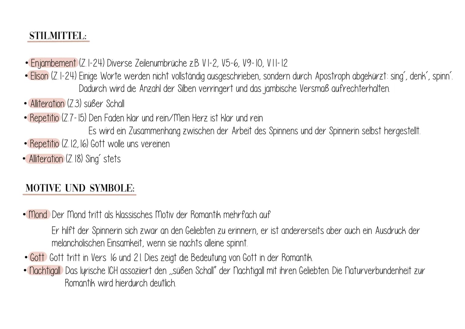 Der Spinnerin Nachtlied
ALLGEMEINES:
- Gedicht von Clemens Brentano
- erschien im Jahr 1802
ist in der Epoche der Romantik entstanden (Heide