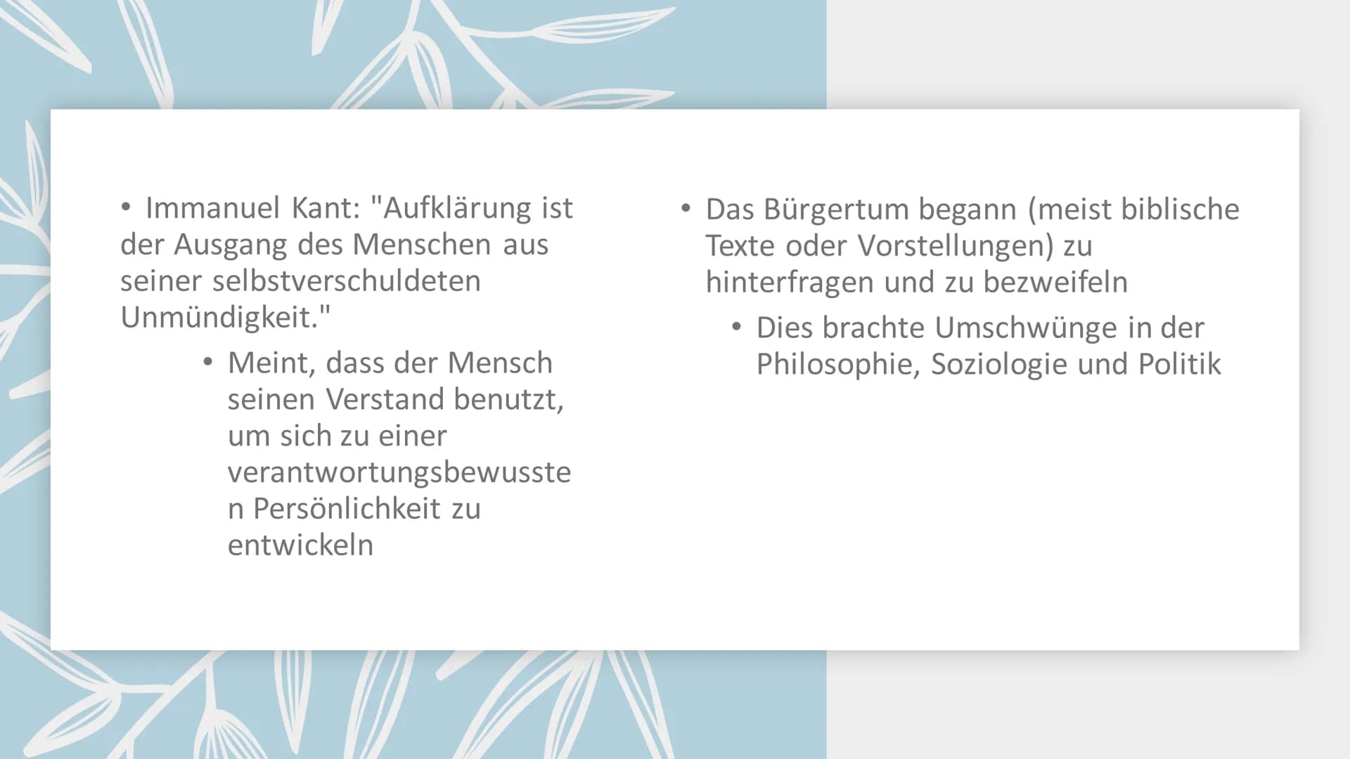 Habe Mut, dich deines eigenen
Verstandes zu bedienen!
Die Aufklärung in Europa als Literaturepoche Inhalt
Daten
• Kurze Zusammenfassung
●
●

