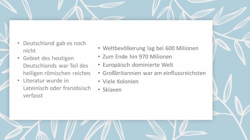 Habe Mut, dich deines eigenen
Verstandes zu bedienen!
Die Aufklärung in Europa als Literaturepoche Inhalt
Daten
• Kurze Zusammenfassung
●
●

