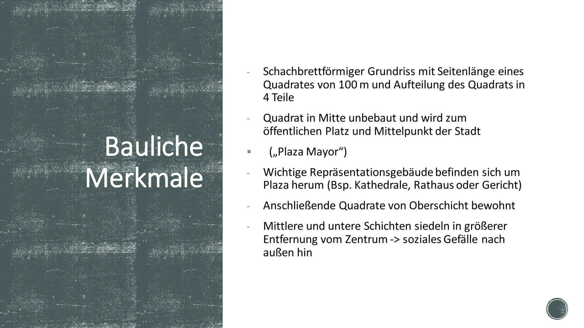 # Die Lateinamerikanische
# Stadt # Inhaltsverzeichnis

- Was ist die Lateinamerikanische Stadt?
- Vor der Kolonialzeit
- Seit der Kolonialz