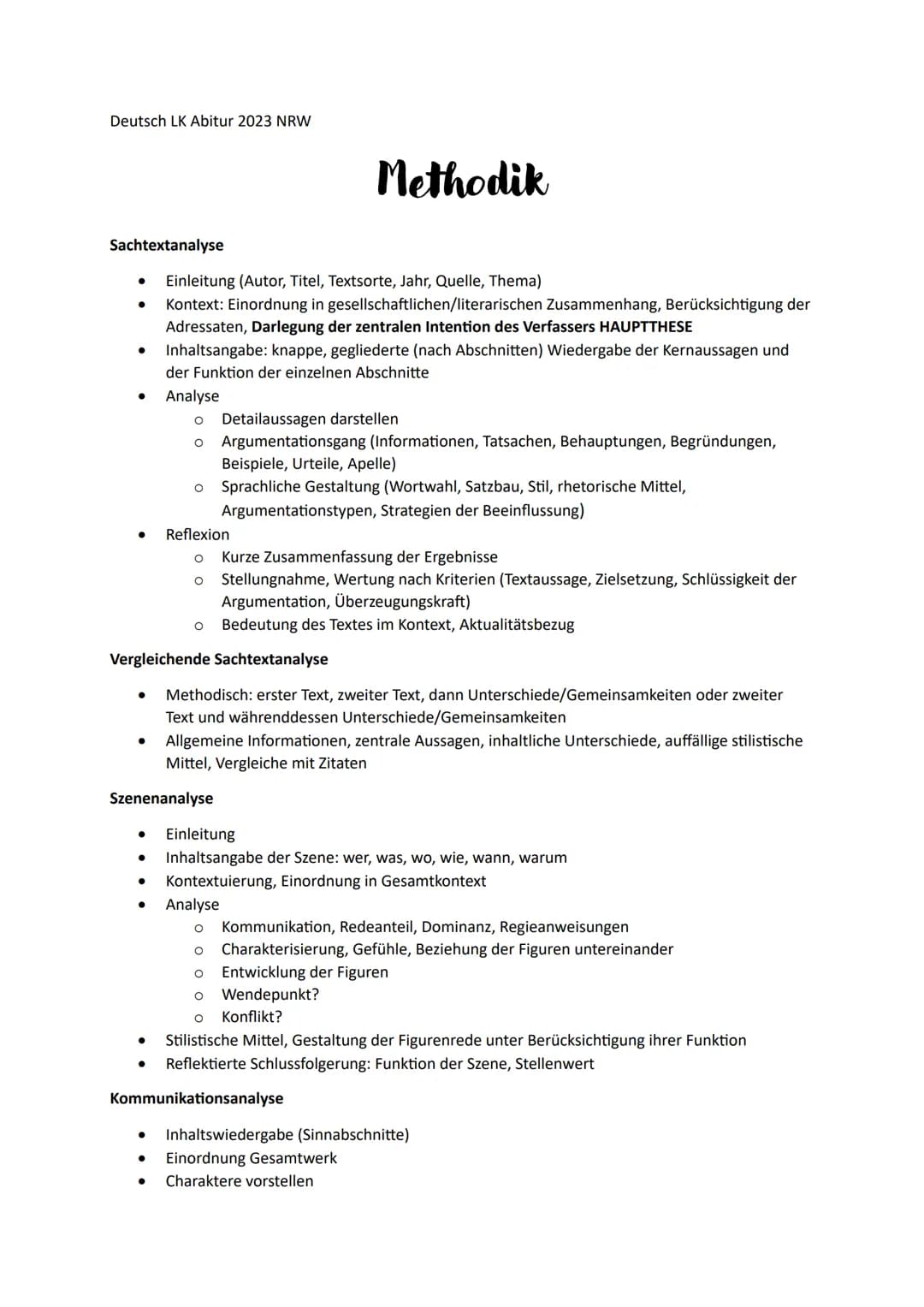 Deutsch LK Abitur 2023 NRW
Sachtextanalyse
●
●
Einleitung (Autor, Titel, Textsorte, Jahr, Quelle, Thema)
Kontext: Einordnung in gesellschaft