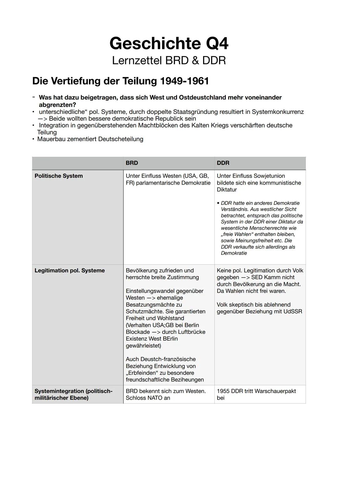 # Bundesrepublick Deutschland
Bonn:
- Bis 1999 Parlaments und Regierungssitz
- Gelungener Versuch stabile demokratische
Ordnung in DE zu err