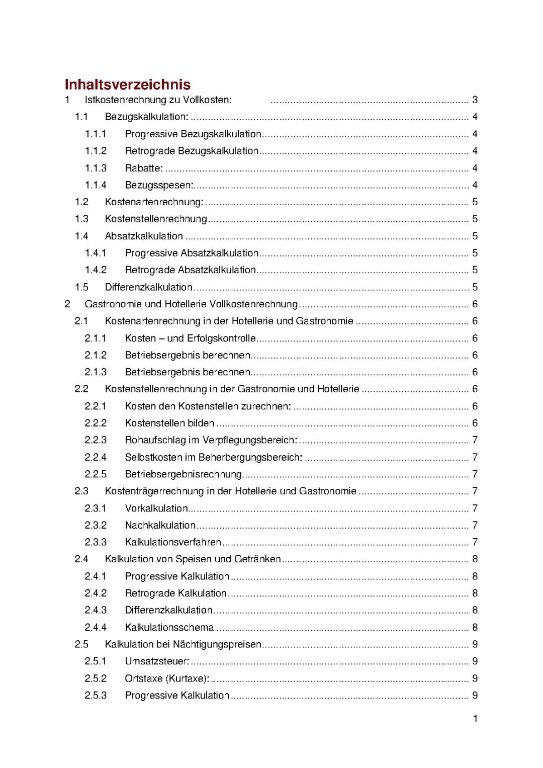 Vollkostenrechnung: Einfaches Beispiel mit Lösung und Tipps für die Gastronomie