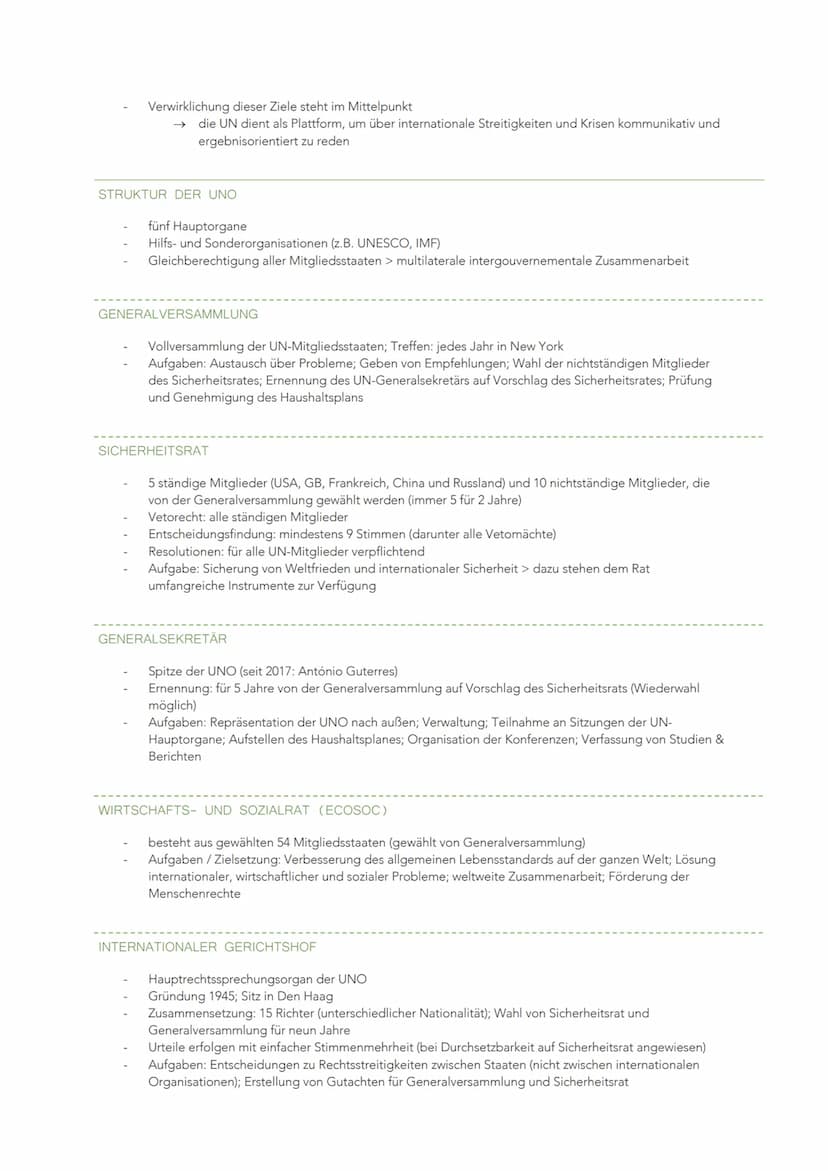 GLOBALE STRUKTUREN UND PROZESSE
INTERNATIONALE FRIEDENS- UND SICHERHEITSPOLITIK
ZIELE UND AUFGABEN
KONFLIKTLÖSUNG
Ursprung von Konflikten: I