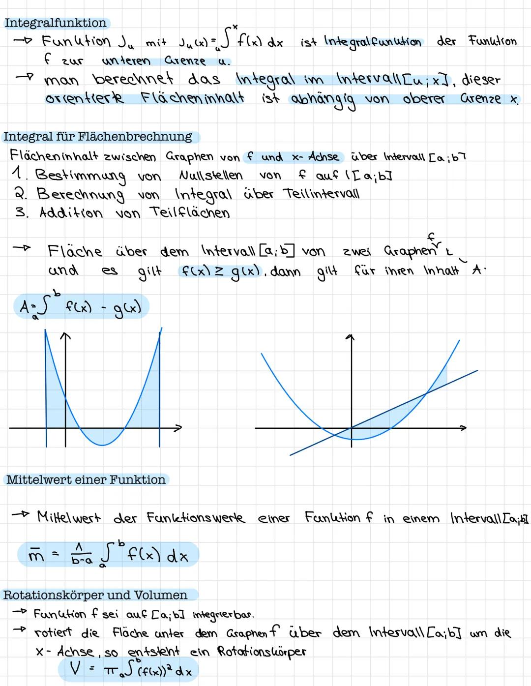 Stammfunktionen
f
F
^
r+1
So
Potenzregel Konstanter Faktor Summenregel Lineare Substitution
x^
c. g(x)
g(x) + h(x) g(ax +b)
c. G (x)
G(x) +H