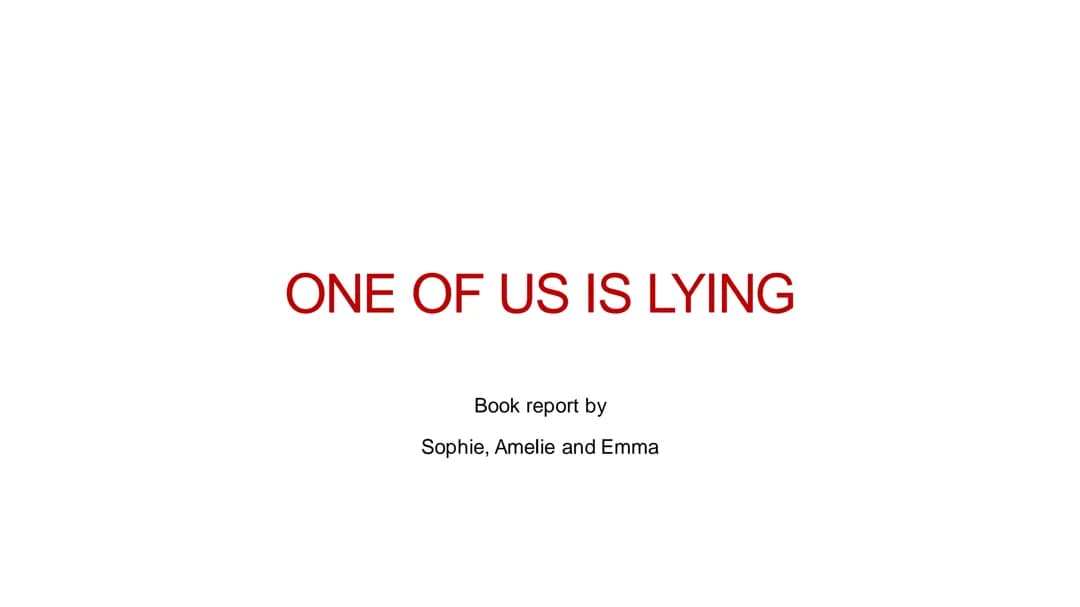 One of Us Is Lying: Easy Summary of Chapters 1-13 and Characters