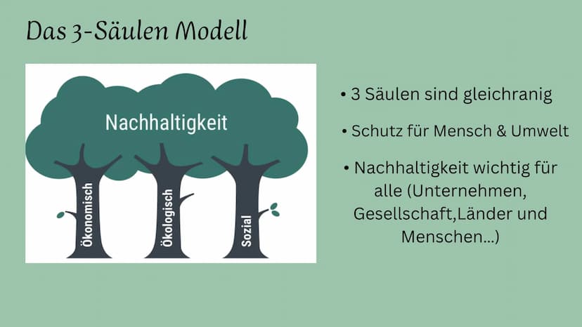Nachhaltigkeit
Definition
Gründe
Beispiele Handout
NACHHALTIGKEIT
Kern: Prinzip nachdem nicht mehr verbraucht werden darf, als nötig.
Die Be