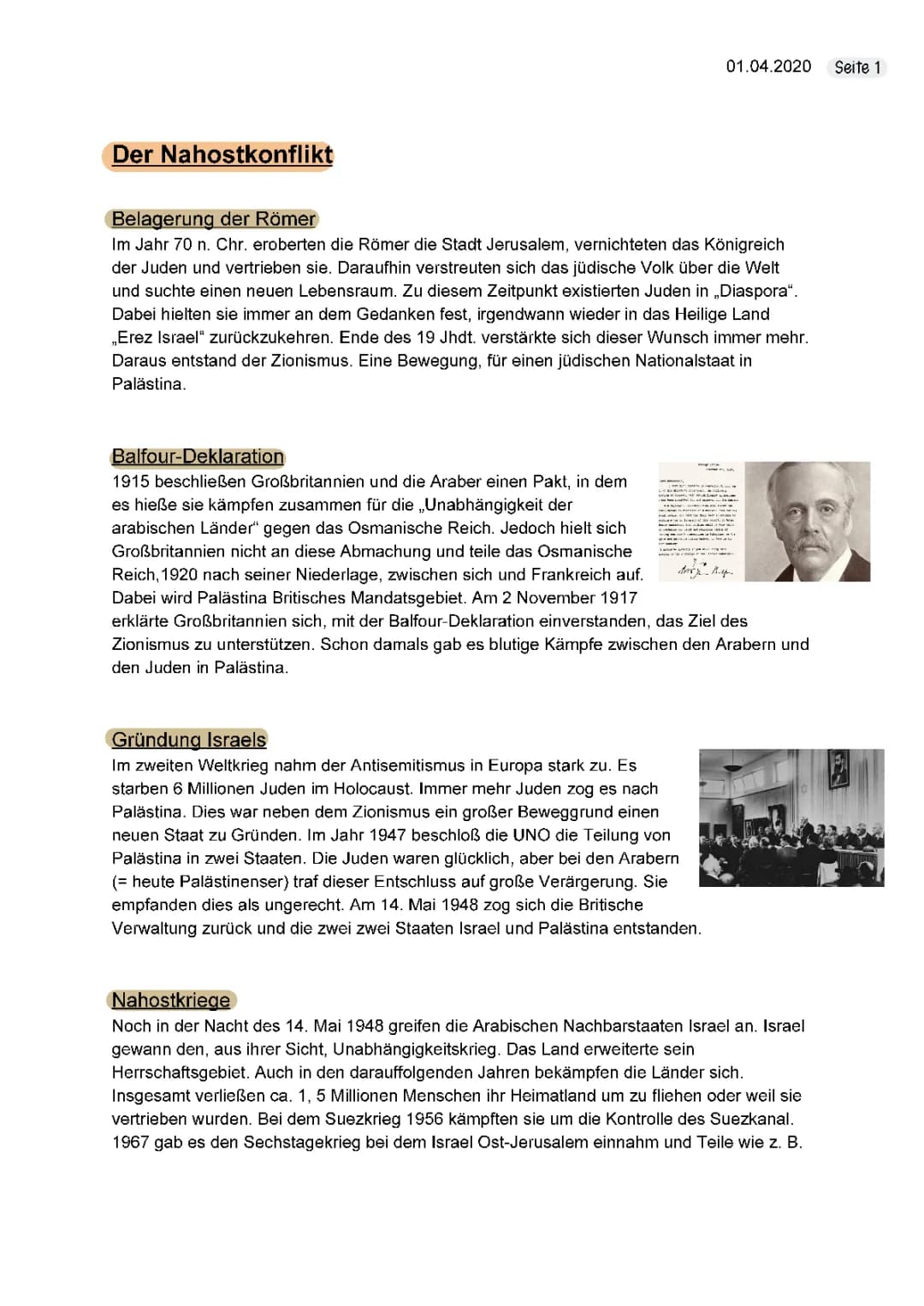 Nahostkonflikt: Geschichte, Zeitstrahl und Lösungsansätze für Kids