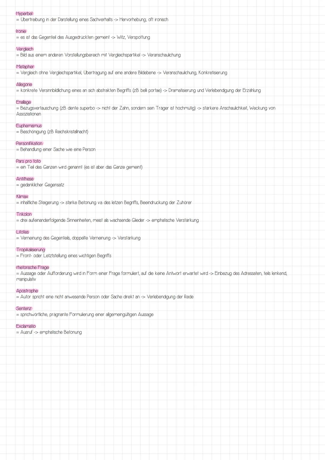 # Stilmittel
-> denen Verdeutlichung eines Sachverhalts und der Einflussnahme auf die Leserschaft

Aliferation
= mehrere benachbarte Worter 