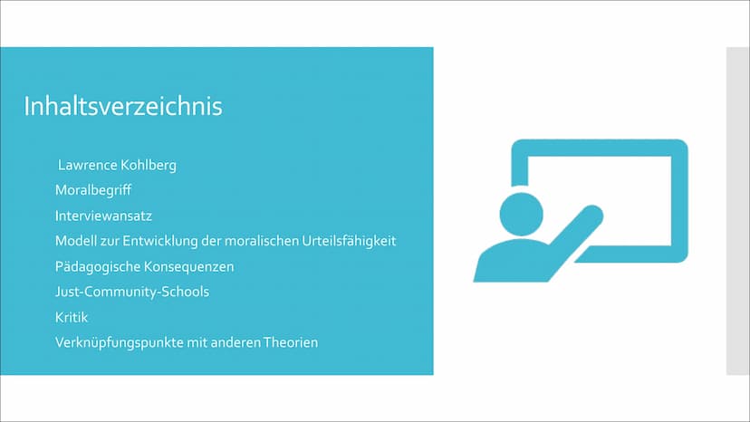 P
?
X
Moralische Entwicklung nach Kohlberg
Eine Präsentation von Lilith Inhaltsverzeichnis
Lawrence Kohlberg
Moralbegriff
Interviewansatz
Mo