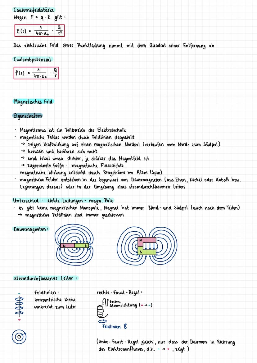 Elektrizität
elektrische Ladung Q
Einheit: Coulomb (C) [^C = MAS]
Träger Elektronen (negative Ladung), Protonen (positive Ladung)
:
Eigensch