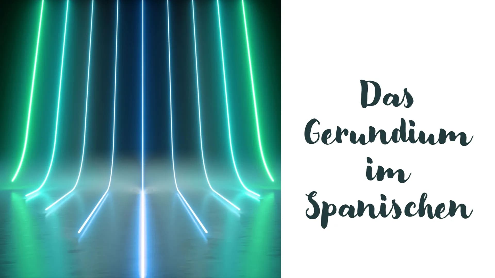 Das
Gerundium
im
Spanischen Bildung des gerundio:
Das Gerundium bildet man mit dem
Verbstamm und mit den Endungen
-ando oder -iendo
●
●
Verb