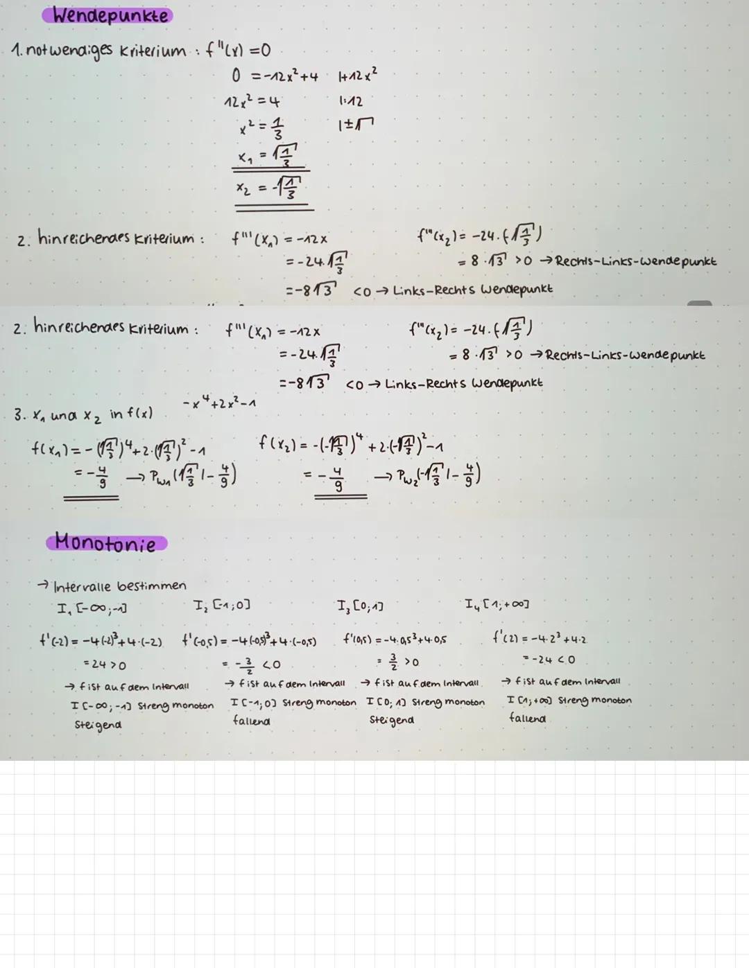 1. Nullstellen:
• Die Schnittstelle einer Funktion mit der
bezeichnet → f(x₂)=0
Allgemeine Vorgehensweise:
Funktionsgleichung 0 setzen → f(x