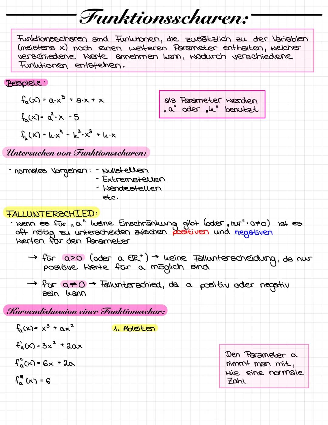 1. Nullstellen:
• Die Schnittstelle einer Funktion mit der
bezeichnet → f(x₂)=0
Allgemeine Vorgehensweise:
Funktionsgleichung 0 setzen → f(x