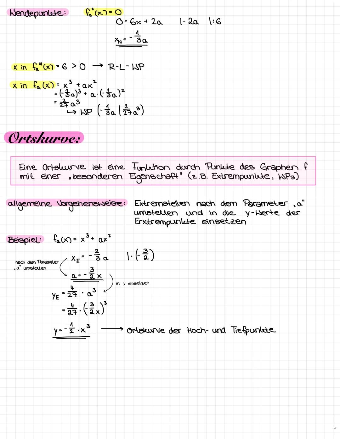 1. Nullstellen:
• Die Schnittstelle einer Funktion mit der
bezeichnet → f(x₂)=0
Allgemeine Vorgehensweise:
Funktionsgleichung 0 setzen → f(x